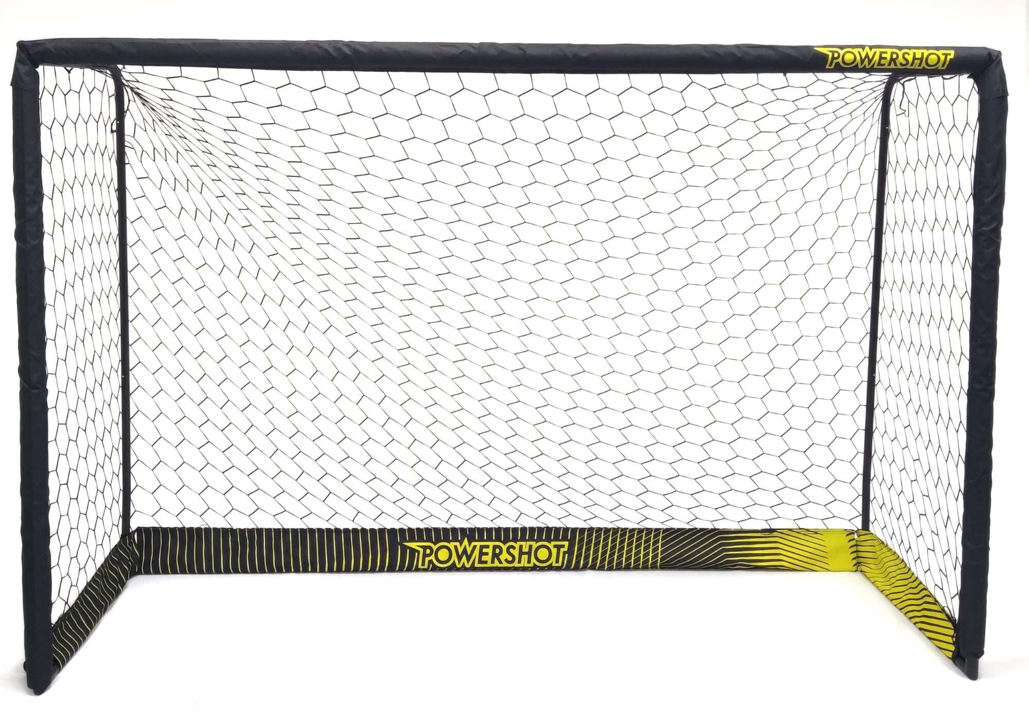 Black steel soccer goal