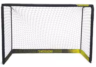 Black steel soccer goal