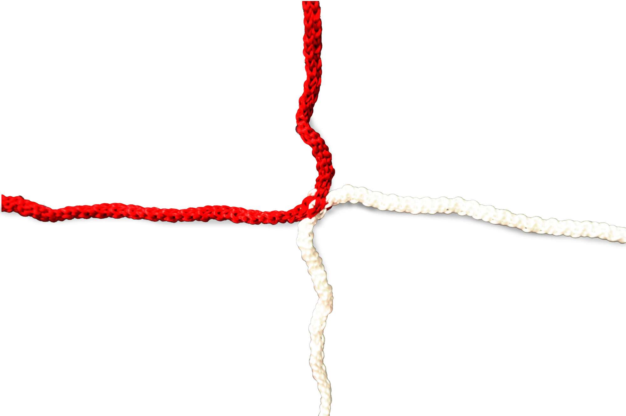 Image du produit : Football net in two colours (7.32 x 2.44 x 0.8 x 2m) White/Red (single)