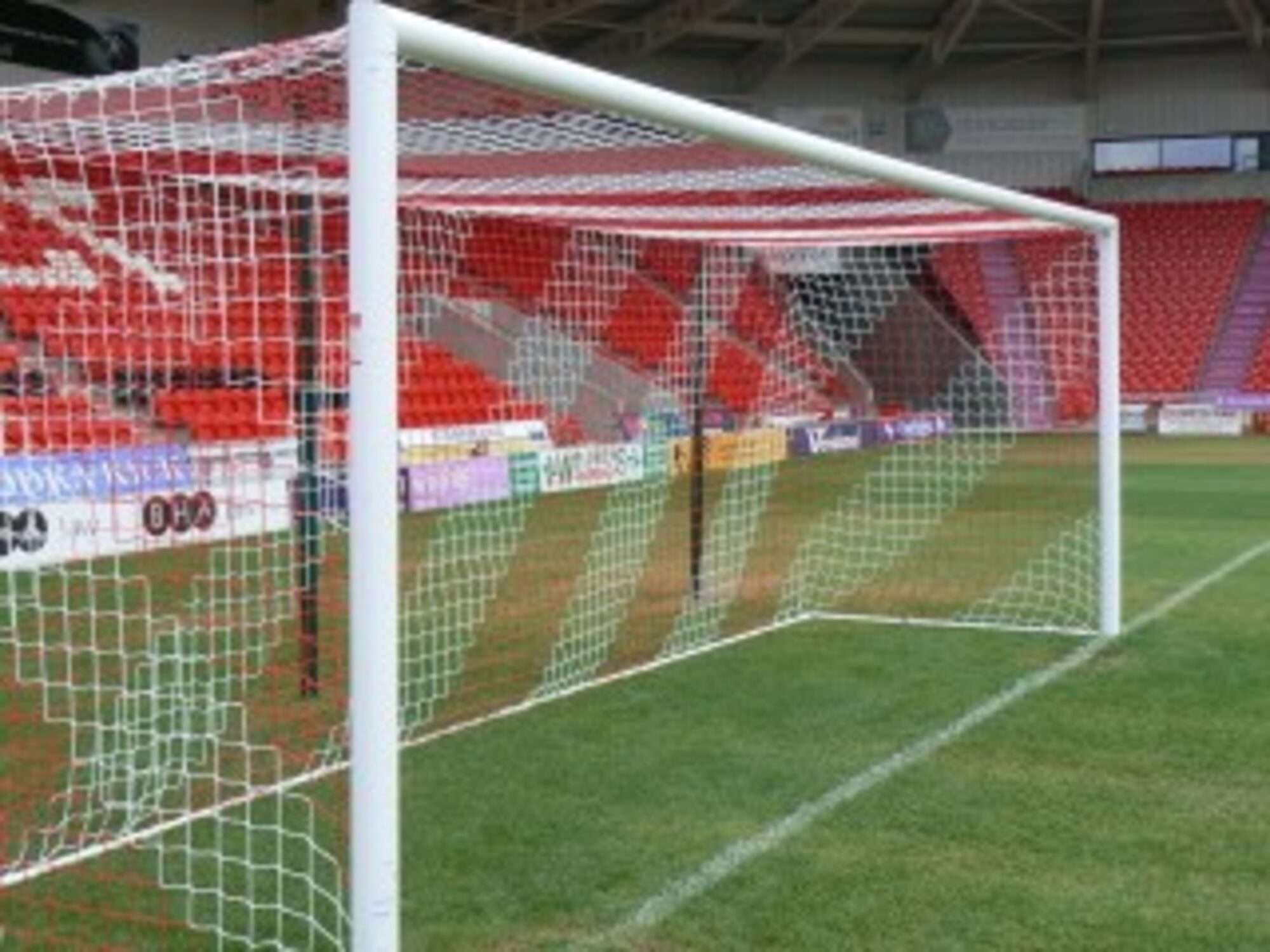 Image du produit : Stadium football net in two colours 4mm - White/Red (single)