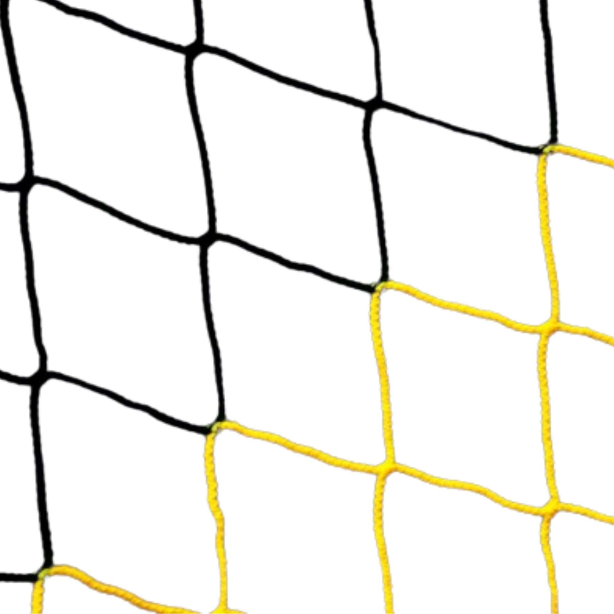 Image du produit : Stadium football net in two colours 4mm - Black/Yellow (single)