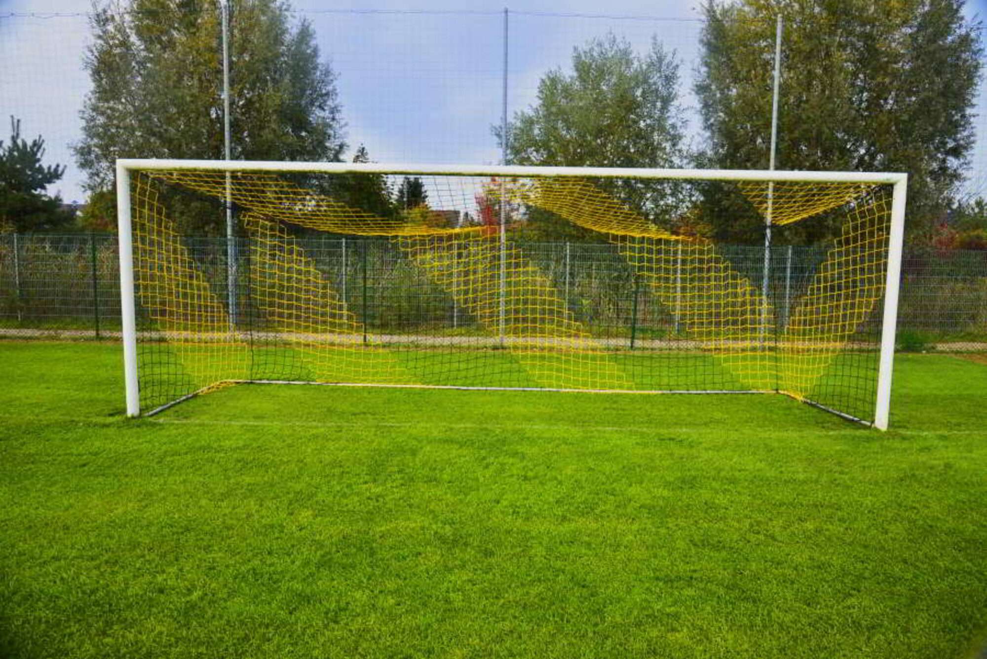 Image du produit : Stadium football net in two colours 4mm - Black/Yellow (single)