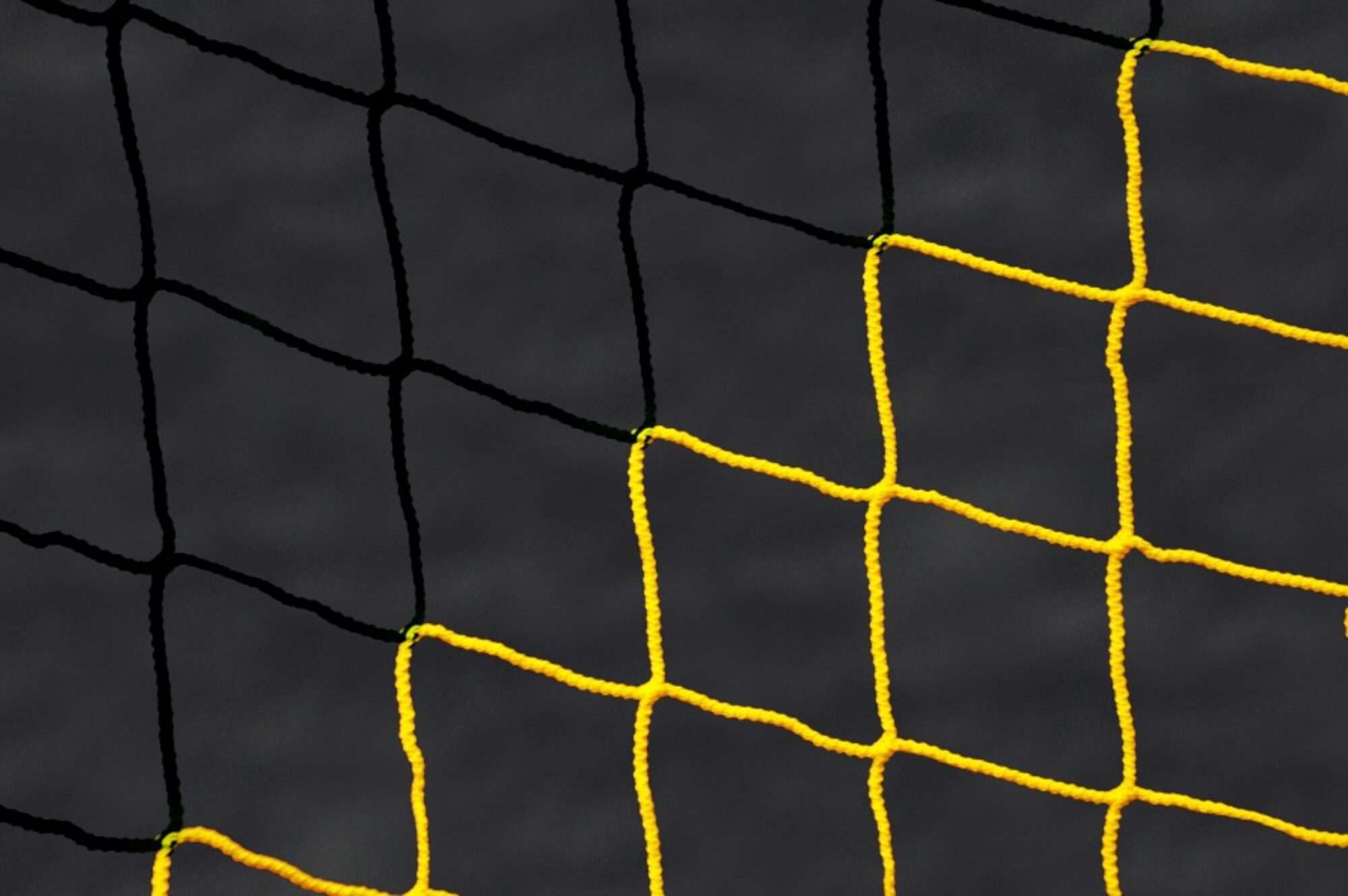 Image du produit : Stadium football net in two colours 4mm - Black/Yellow (single)