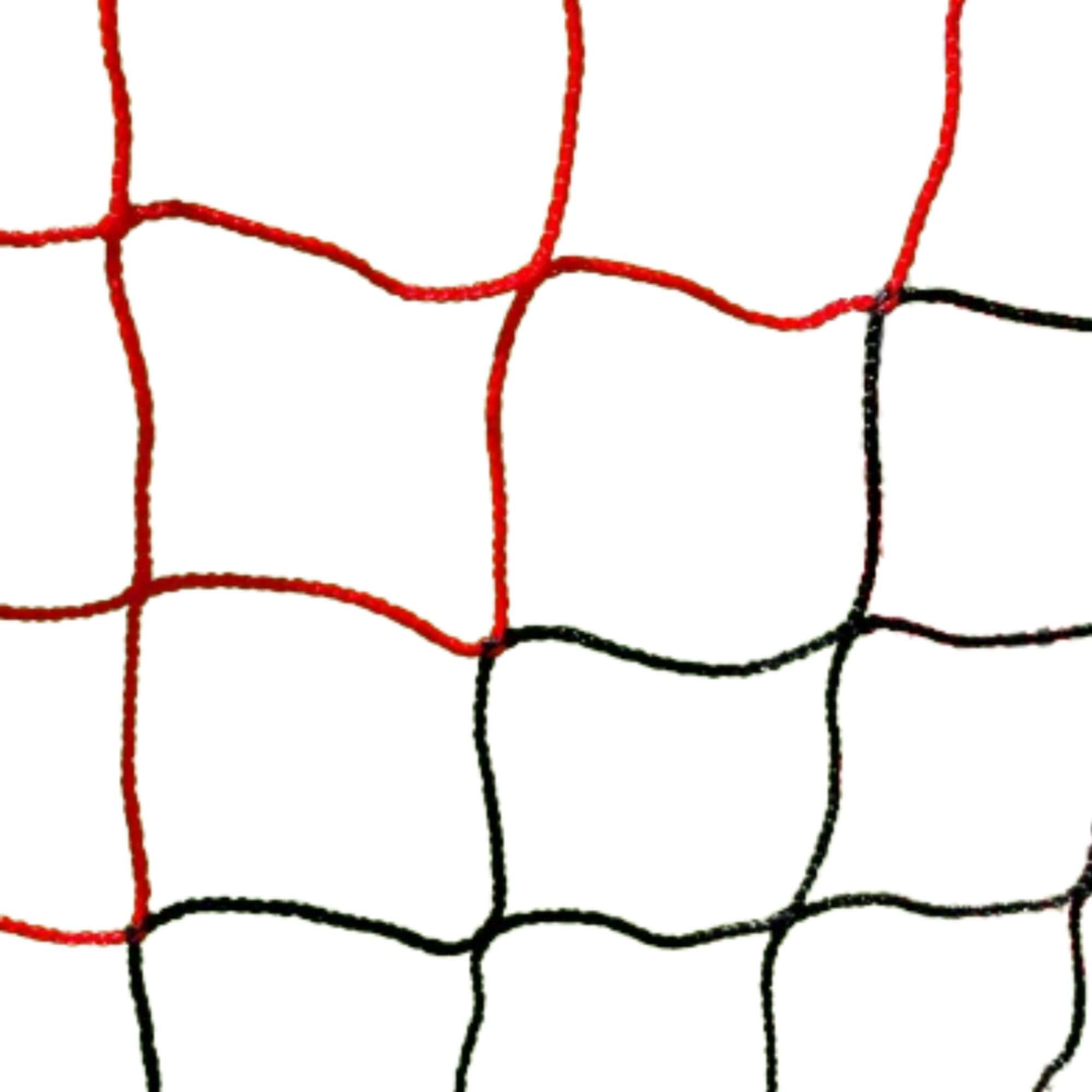 Image du produit : Stadium football net in two colours 4mm - Black/Red (single)