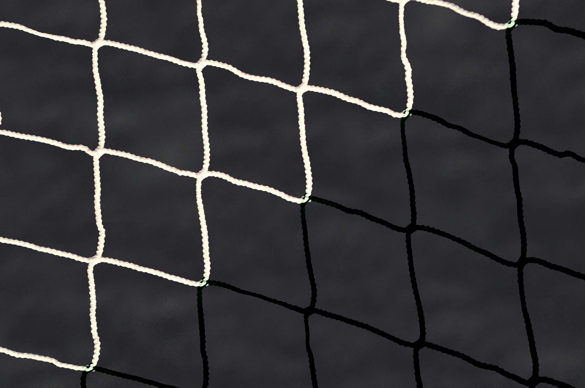 Image du produit : Stadium football net in two colours 4mm - White/Black(single)