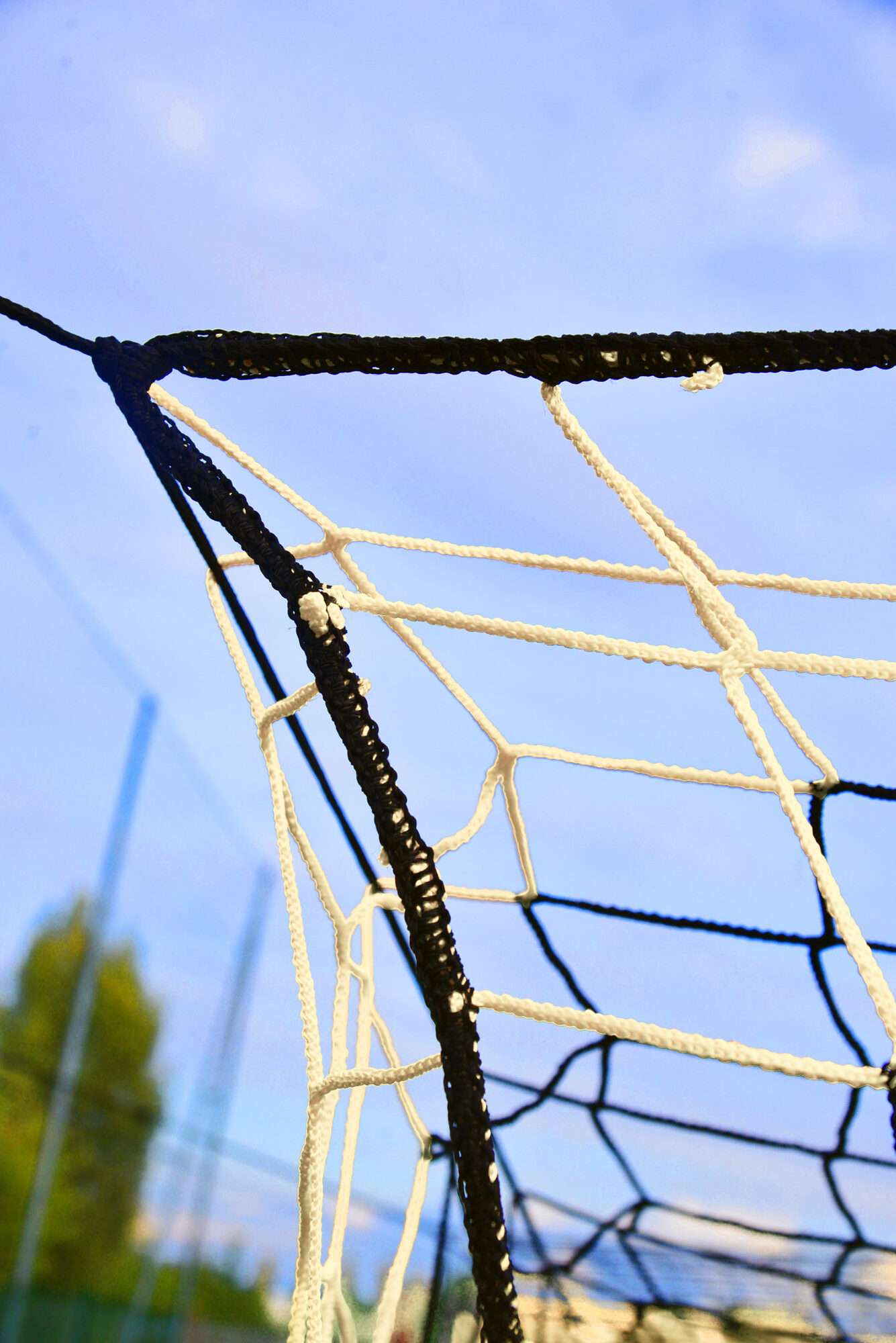 Image du produit : Stadium football net in two colours 4mm - White/Black(single)