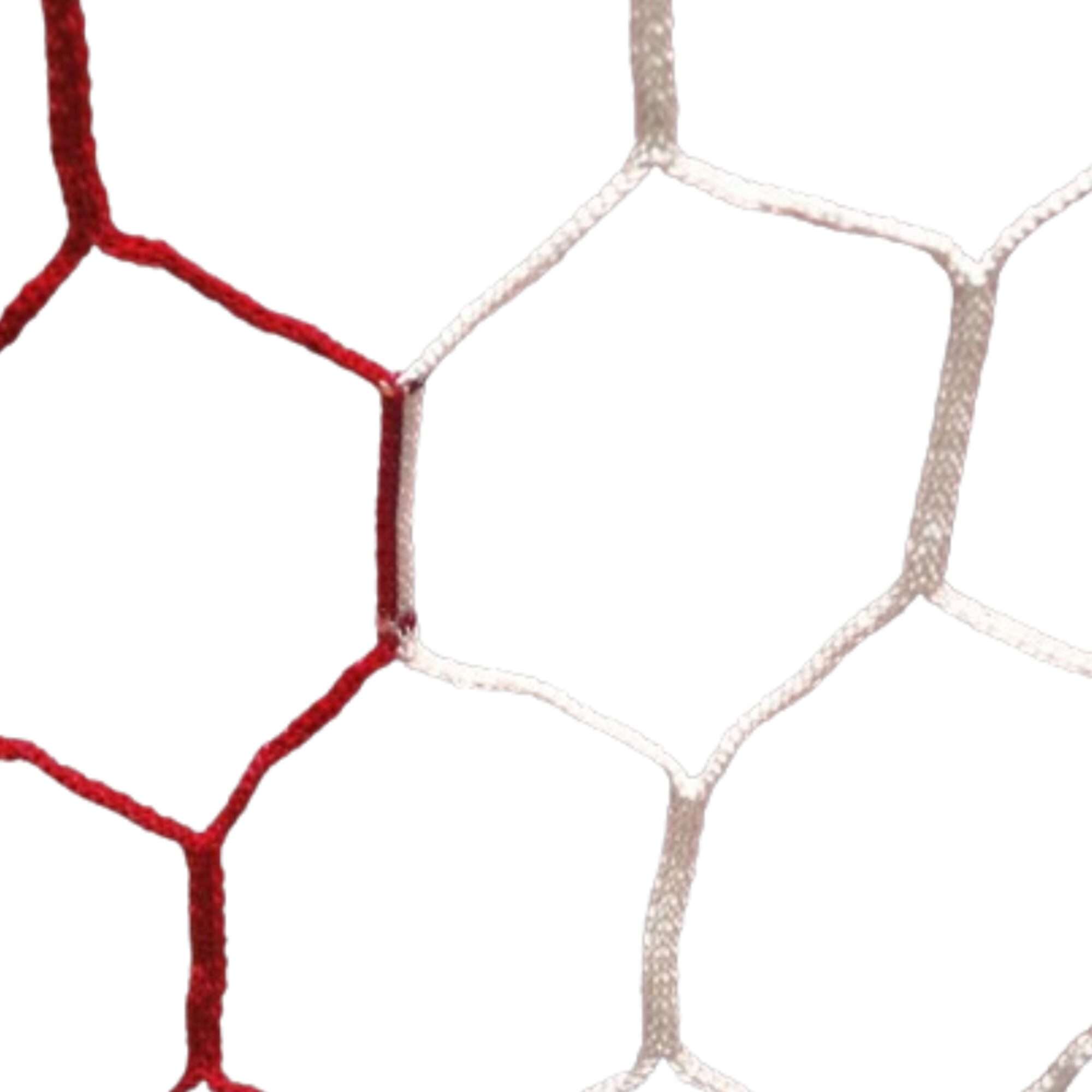 Image du produit : Stadium football net hexagonal 4mm - White/Red (single)