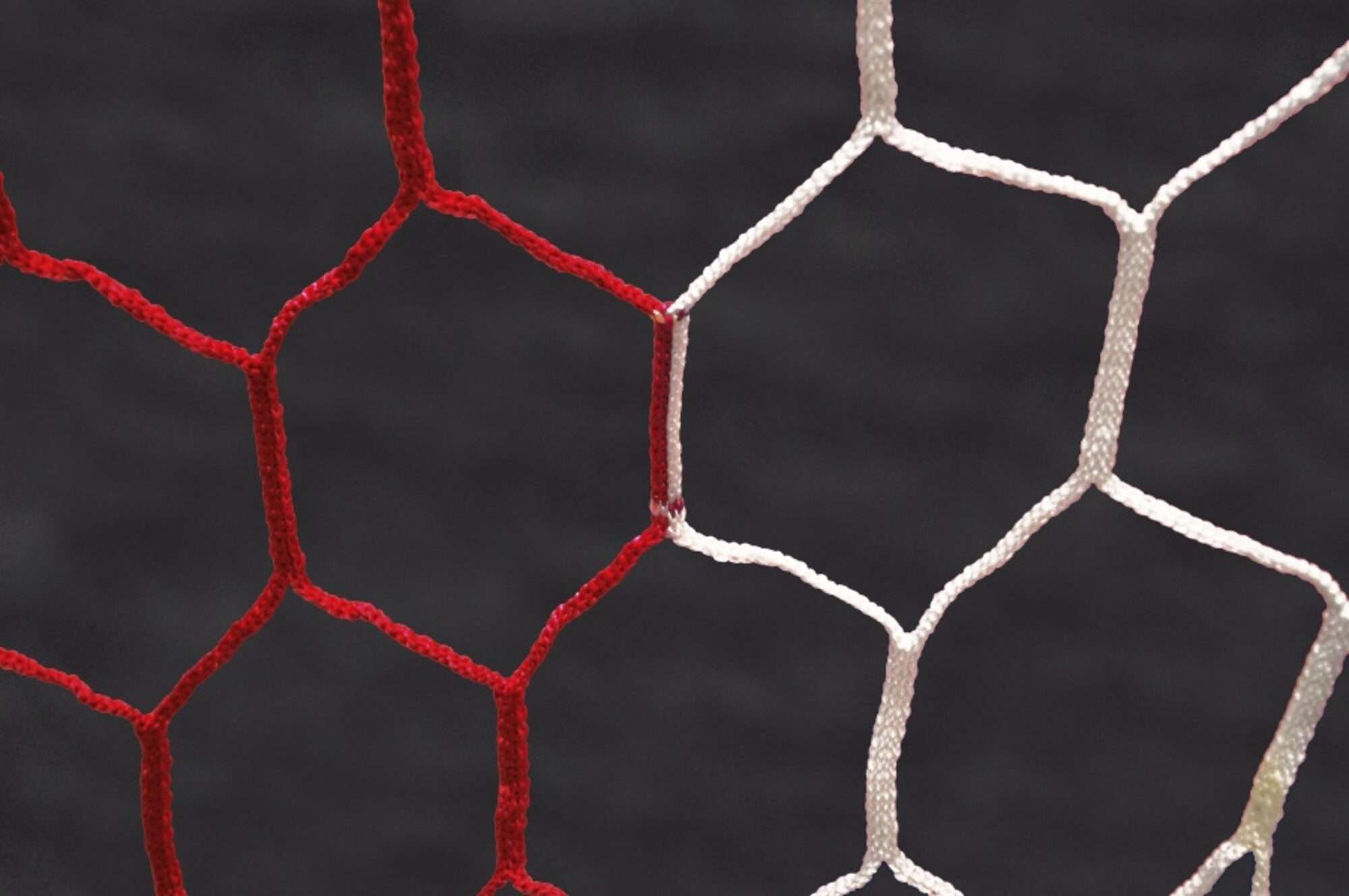 Image du produit : Stadium football net hexagonal 4mm - White/Red (single)