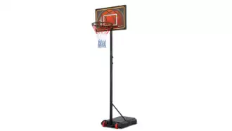 Adjustable and transportable basketball hoop