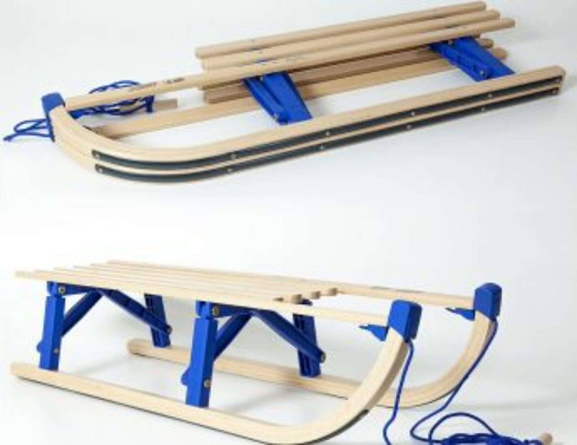Image du produit : Foldable wooden sled with backrest