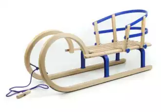 Foldable wooden sledge with seat - 110cm