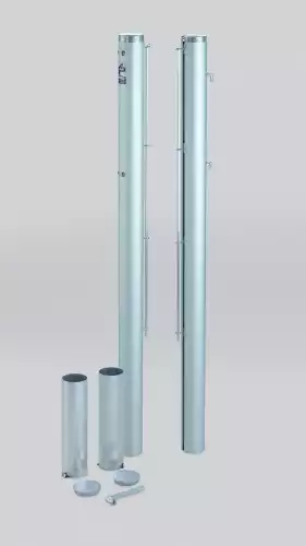 Image du produit : CARRINGTON® Round Tennis Posts - Aluminium with Ground Sockets