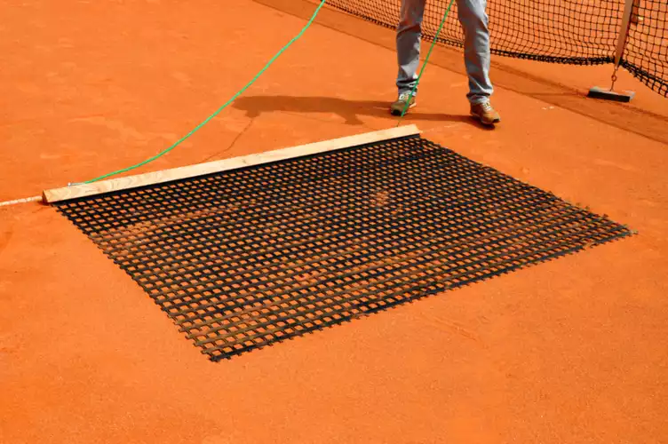 Image du produit : Tennis Court Drag Net - Wood - Tennis Court Sweeper