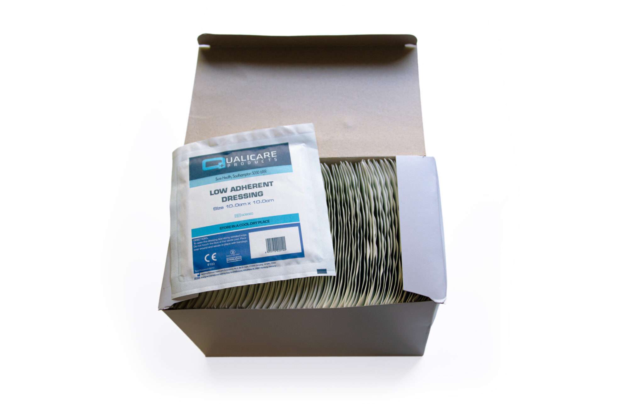 Image du produit : 100 low-adhesion sterile dressings - 10 x 10 cm