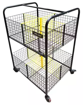 Storage cart with castors and sections, 840 x 700 x 1200 mm