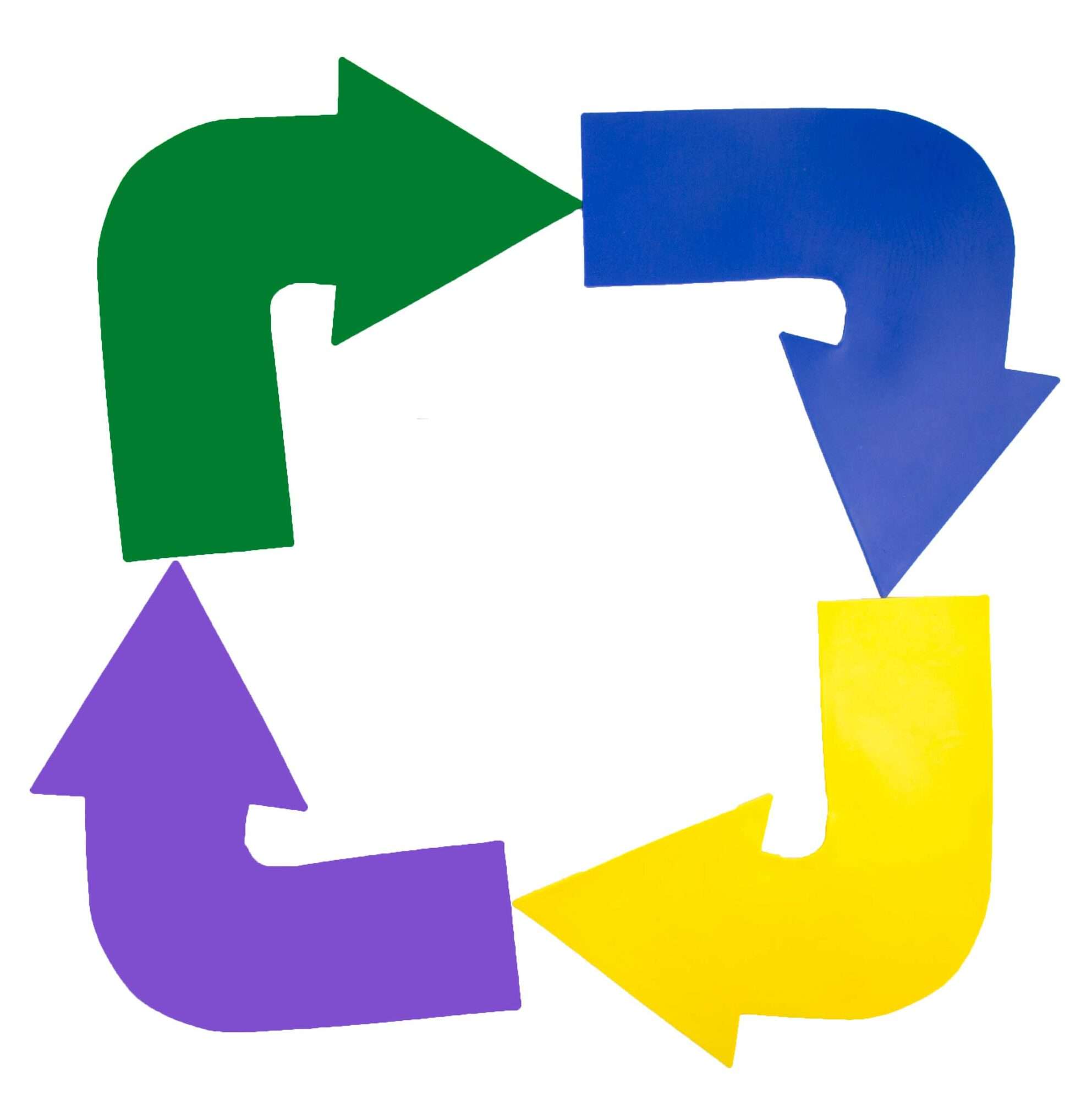 Image du produit : Set of 4 curved arrow floor markers