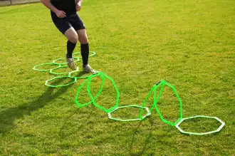 Octogonal agility ladder/hurdle combo