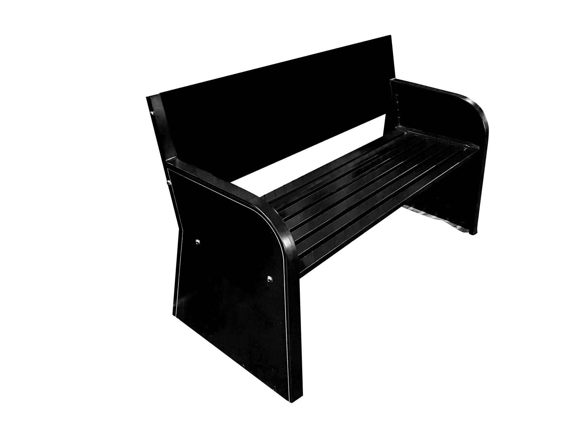 Image du produit : Advertising tennis bench - Steel black without printing