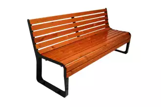 Premium wooden tennis bench with backrest - 180 cm