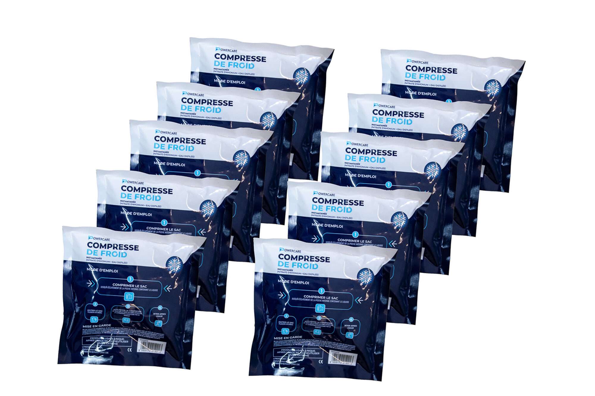 Image du produit : Pack of 10 instant cold packs 15 x 15 cm