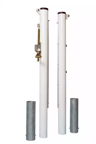 Socketed round tennis posts- 90mm (a pair)