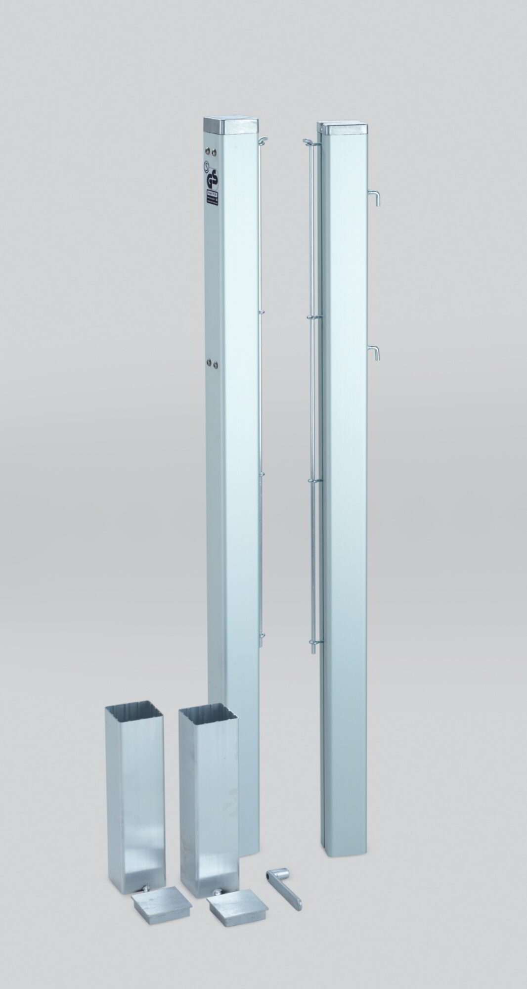 Image du produit : Socketed square tennis posts - aluminium