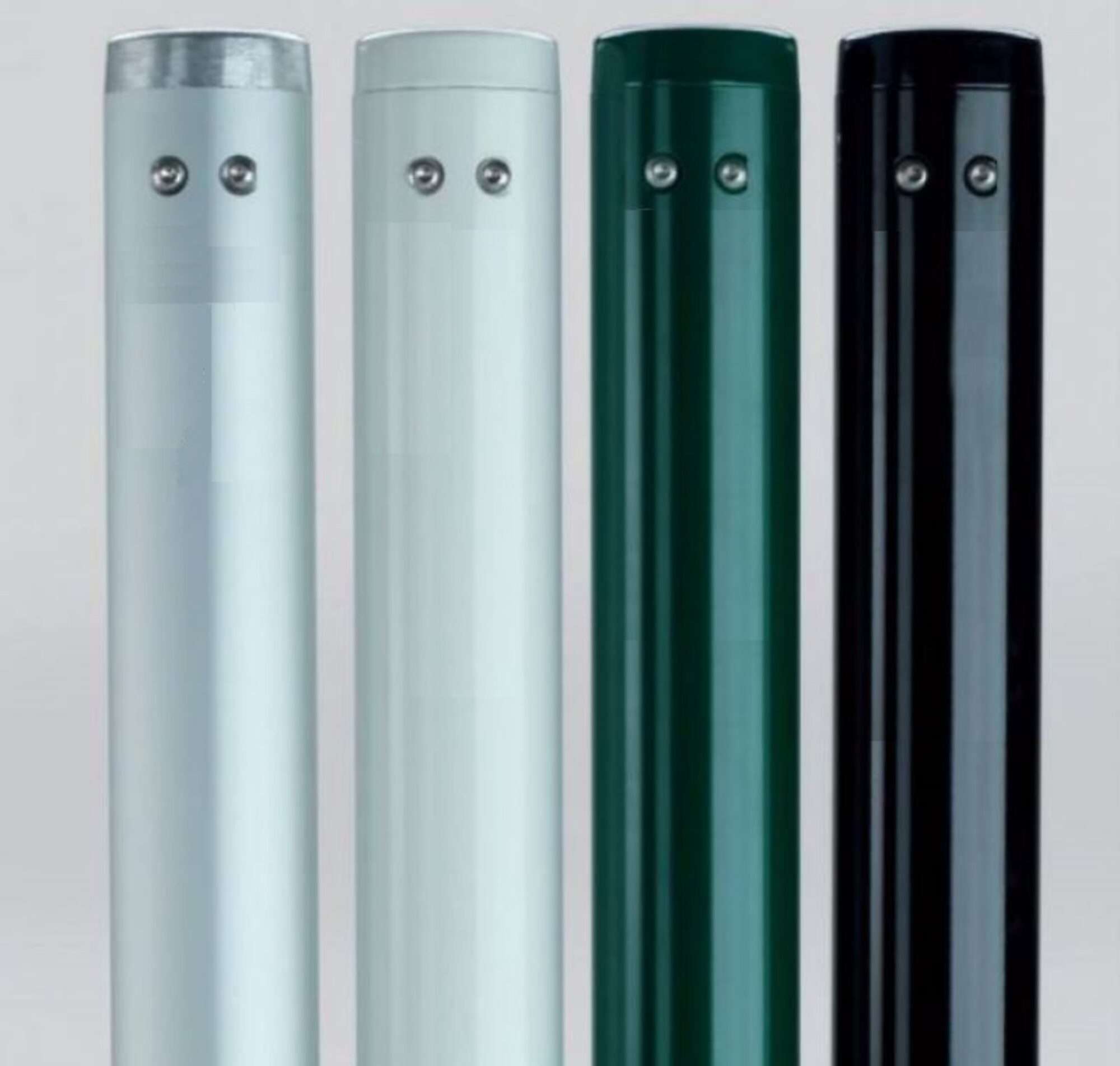 Image du produit : Pair of white aluminium round tennis posts