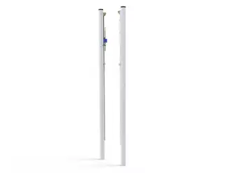 Socketed volleyball posts - training