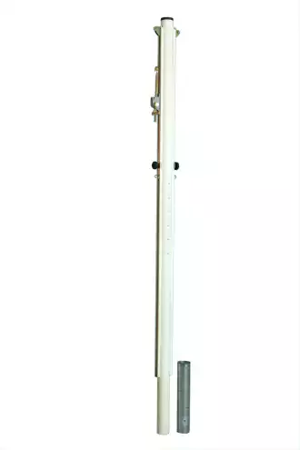 Socketed central volleyball posts