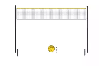 Volleyball set 6m - With posts, net, ball and pump